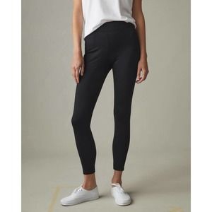 American Giant No BS Mid Rise Pant Pull On Pants Black Ankle Size 2 Tall H14018